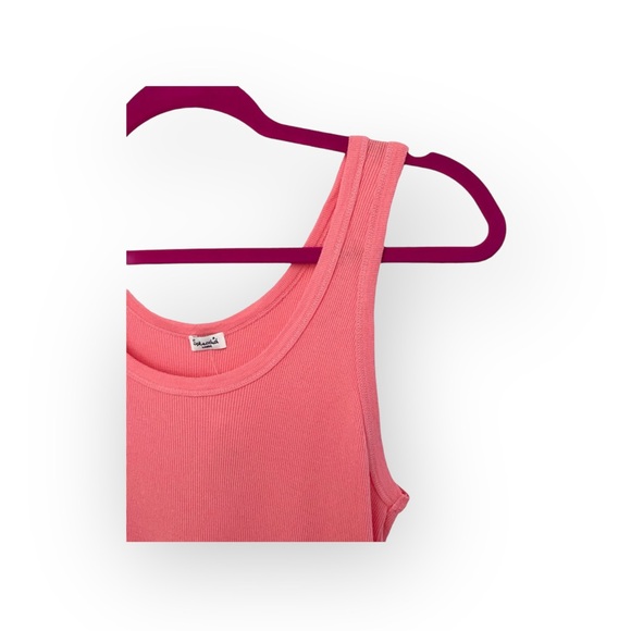 new Splendid ✶ Classic Micro Modal Ribbed Rib Tank Top ✶ Coral Hot Pink ✶ Large - Picture 11 of 16
